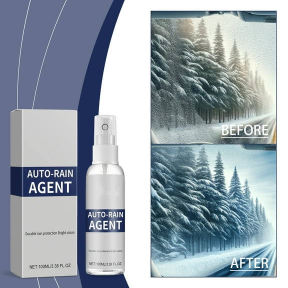 Rain-Proof Glass Coating Agent 100ml – Waterproof Treatment for Automotive Windshields, Improves Visibility, Protects Against Water, Dust, and Fog