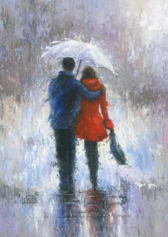 Rain Romance Canvas Art - Vicki Wade (20 x 28)
