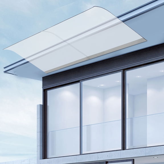 Rain Shelter Cover Window Awning Rain Shelter Front Door Canopy Clear 63*19.7 in For Front And Rear Entrances, Bike Shelters, Gazebos, Grape Arbors