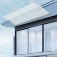 thumbnail image 1 of 63*19.7 Modern PET Wall Mounted Rectangular Clear Window Awning Rain Shelter for Front and Rear Entrances, 1 of 11
