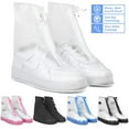 Rain Shoe Covers Waterproof Shoe Covers for Men Women Reusable Galoshes Overshoes Clear, 4X