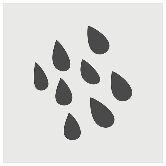 Rain Shower DIY Cookie Wall Craft Stencil - 3.5 Inch