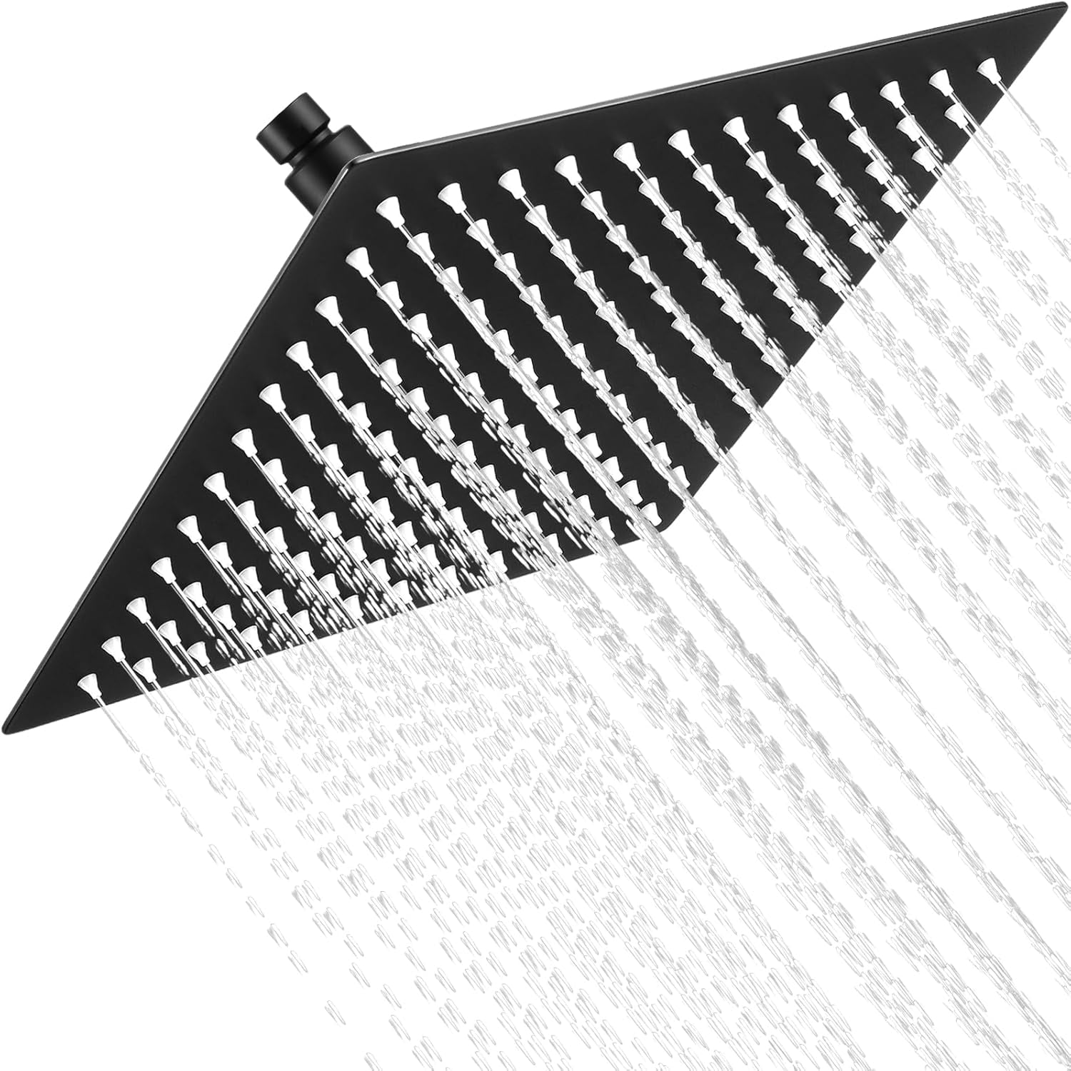 Rain Shower Head, 12 Inch High Pressure Square Shower Head Stainless ...