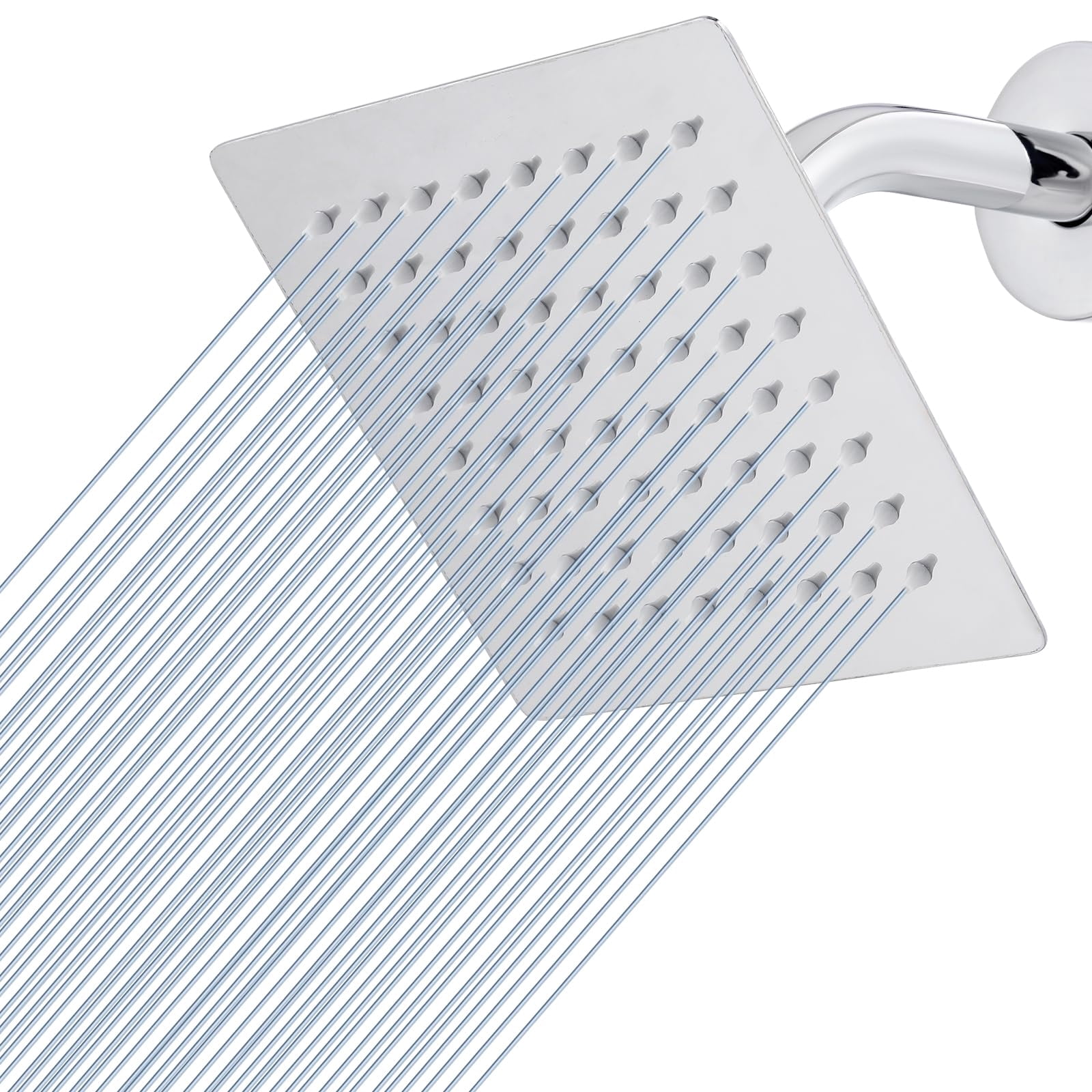 Rain Shower Head  High Made Of 304 Stainless Steel Relaxed Experience Even At Low Water Flow And (6" Chrome)