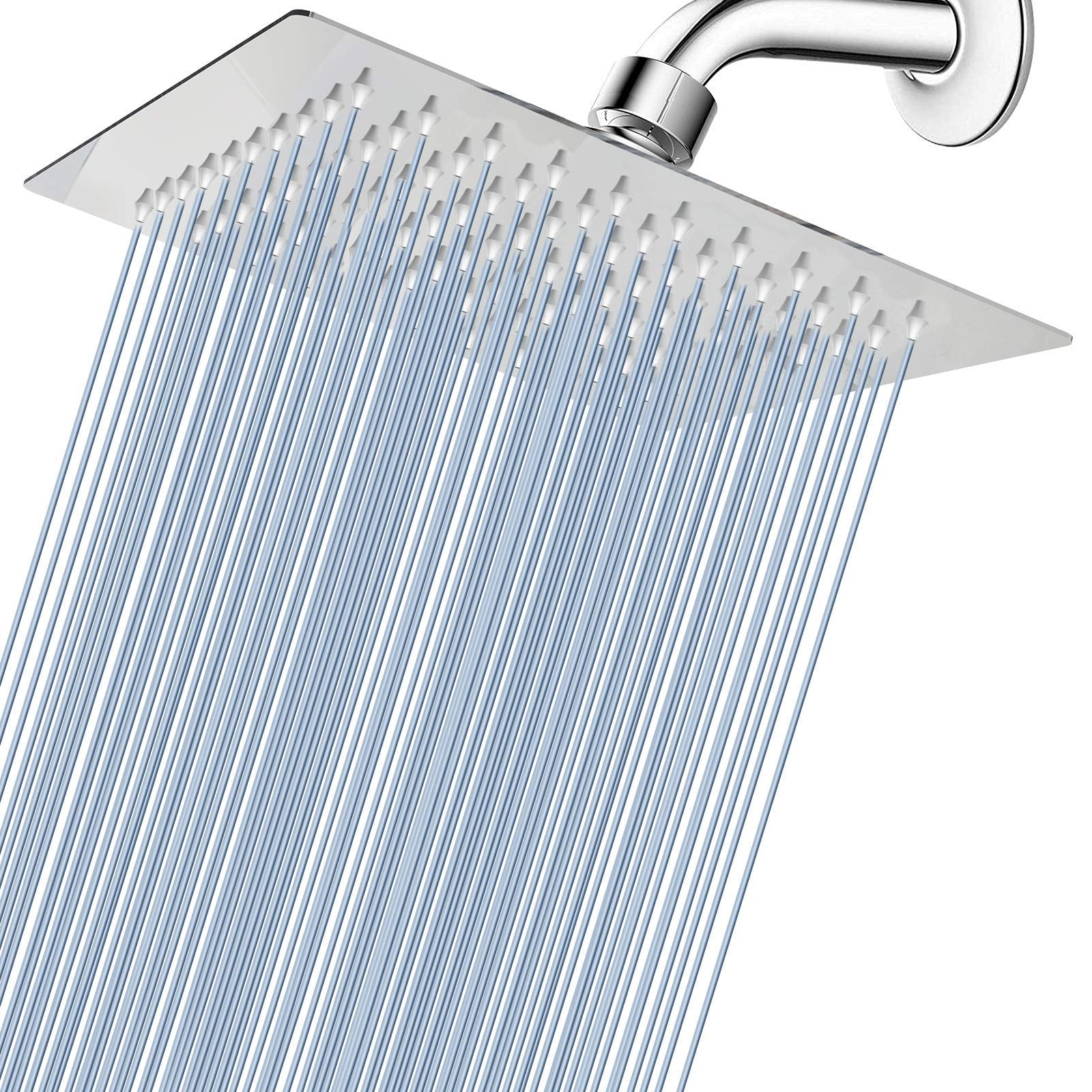 Rain Shower Head  High Made Of 304 Stainless Steel Relaxed Experience Even At Low Water Flow And (8" Chrome)