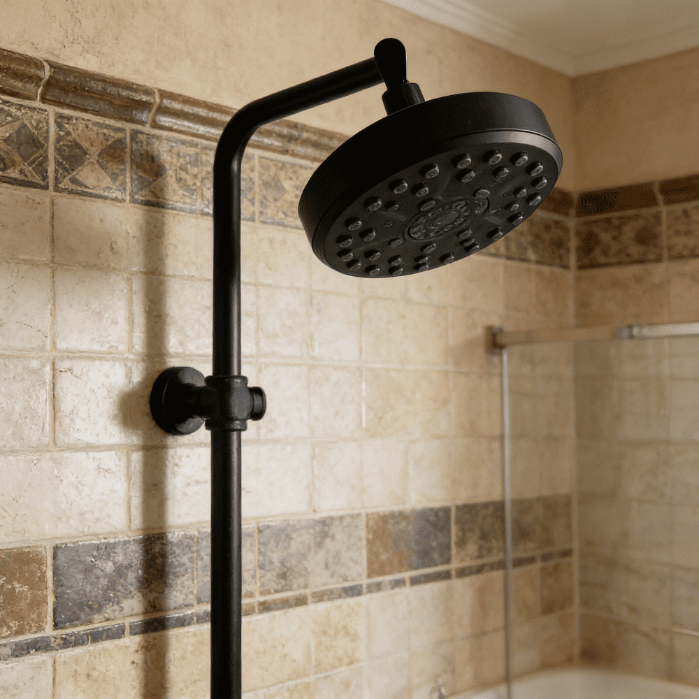 Rain Shower Head High Pressure 10 Mode Spray Head 4.7In Fixed Bathroom Showerhead Adjustable Swivel Ball Joint ABS Silicone Nozzles Rust Resistant Easy Clean Modern Style Design For All Home Bathroom