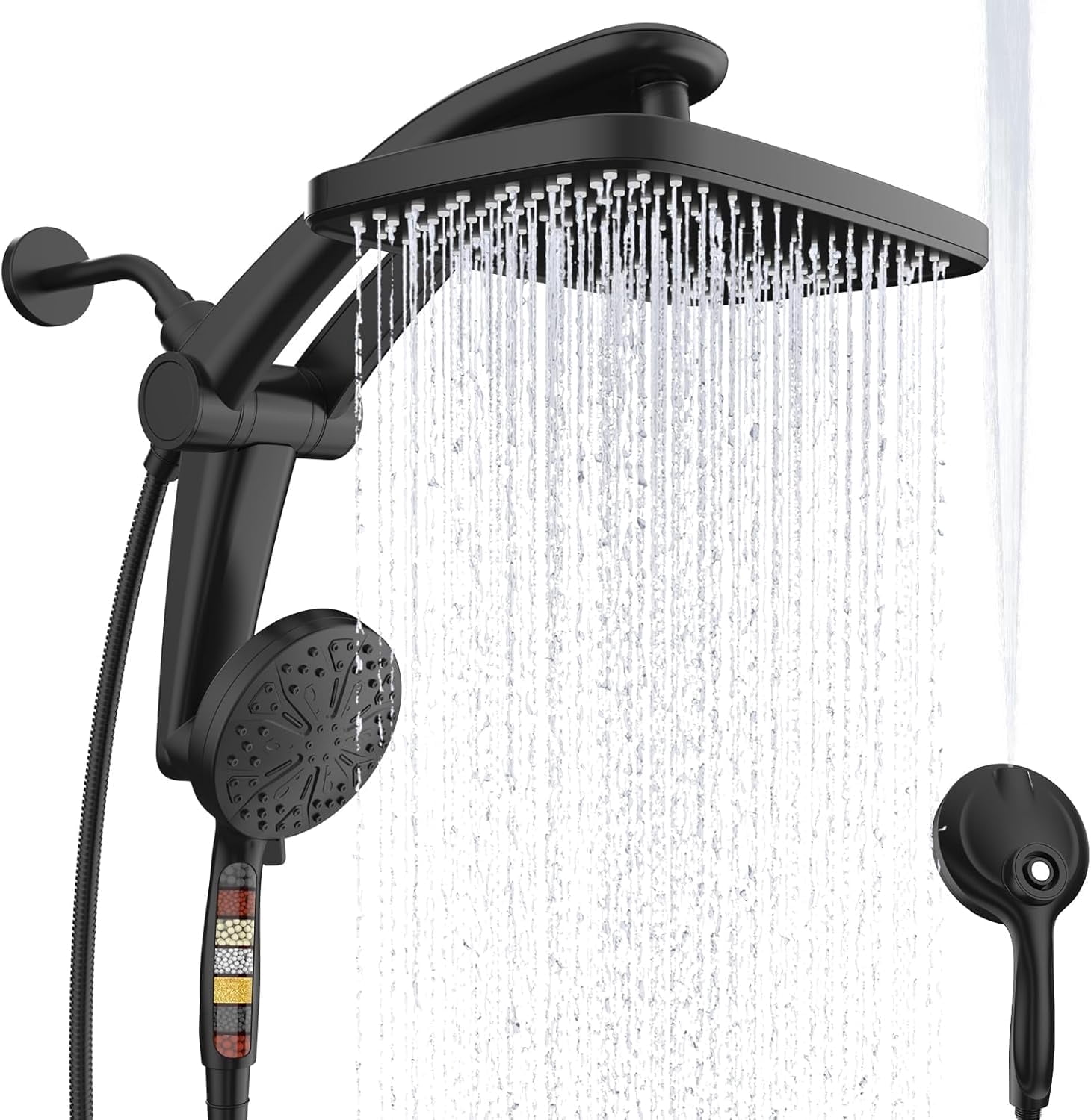 Rain Shower Head with filtered Handheld High Pressure rainfall Shower ...