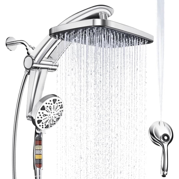 Rain Shower Head with filtered Handheld High Pressure rainfall Shower ...