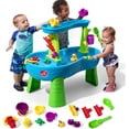 thumbnail image 1 of Rain Showers Splash Pond Toddler Water Table, Kids Water and Sand Activity Sensory Playset, Summer Outdoor Toys, 13 Piece Toy Accessories, For Toddles 1.5+ Years Old, 1 of 8