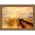 thumbnail image 1 of Rain, Steam and Speed ' The Great Western Railway 36x28 Large Gold Ornate Wood Framed Canvas Art by Joseph Mallord William Turner, 1 of 2
