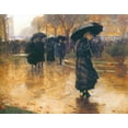 thumbnail image 1 of "Rain Storm, Union Square-Hassam - CANVAS OR FINE PRINT WALL ART", 1 of 1