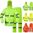 thumbnail image 1 of Rain Suit for Men Women - Waterproof Breathable Reflective High Visibility Jacket & Pants Raincoat Durable Rain Gear for Outdoor Work & All-Sport, 1 of 7