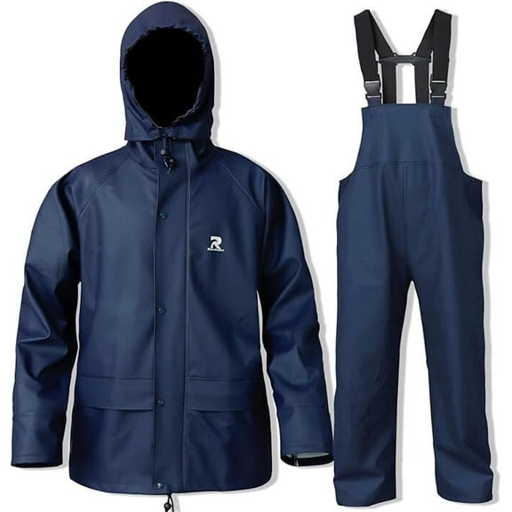 Rain Suits for Men Waterproof Heavy Duty Rain Gear with Rain Jacket & Pants for Fishing Camping Hiking