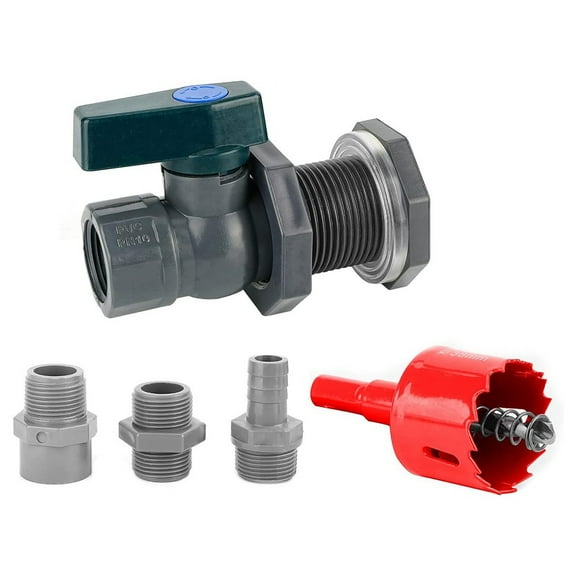 Rain Tank Kit Plastic Rain Tank Spigot with 3/4" GHT Bulkhead Fitting