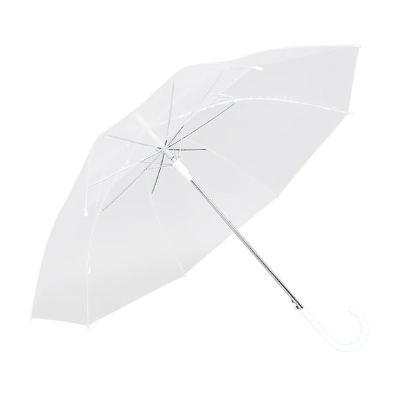 Rain Transparent Long Handle Umbrella Outdoor Use Lightweight Durable 8 Bone Design Maximum Coverage Wind Resistance