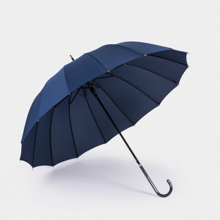 Rain Umbrella Vented One-Touch Auto Open Golf Rain Umbrella with Sunguard Black Color