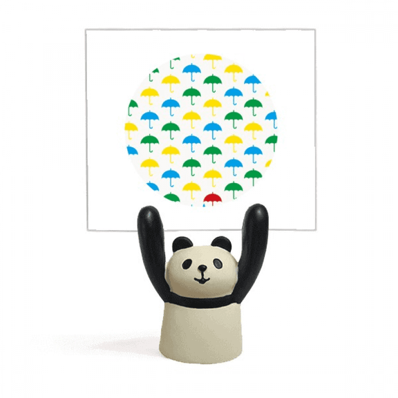 Rain Umbrella Weather Cloud Memo Holder Cartoon Animal Panda Stand Decoration