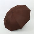 thumbnail image 1 of Extra Large Double Layer Umbrella for Sun and Rain Protection, Windproof Folding Umbrella with UV Coating and Quick Dry Fabric, Compact Carry Bag and 43.31" Canopy, 1 of 5