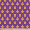 thumbnail image 1 of Rain Upholstery Fabric by the Yard, Polka Dot Inspired Pattern of Droplets on Vibrant Purplish Color Background, Decorative Fabric for DIY and Home Accents, Purple and Orange by Ambesonne, 1 of 5