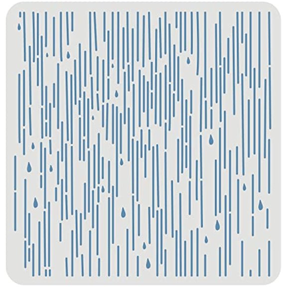 Rain Wall Stencil Rain Pattern Stencils Template Plastic Vertical Line Rain Drops Pattern Stencil Large Reusable Modern Stencils for Wall Furniture Crafts Painting