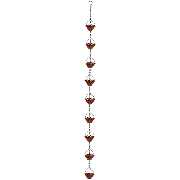 Rain Water Chain With Metal Flower Cups Easy Installation Without Tool Required For Home Exterior Gutters Drainage
