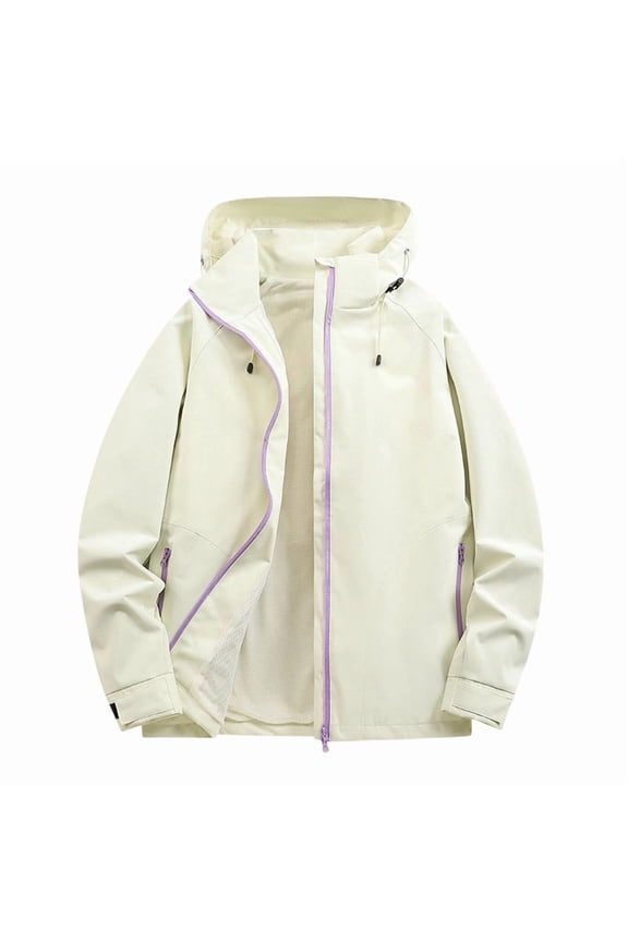 Rain Waterproof Jacket for Women Waterproof Lightweight Rain Coat Hiking Windbreaker Jacket with Hood