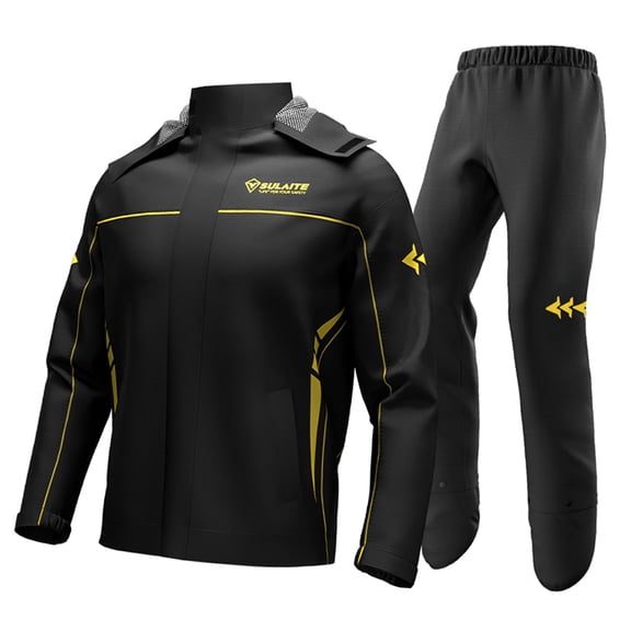 Waterproof Motorcycle Rain Suit Men Women Cycle Rain Gear Jacket And Pants With Storage Bag