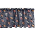 thumbnail image 1 of Rain Window Valance, Illustration of Colorful Drops and Art Ornamental Diagonal Umbrellas, Curtain Valance for Kitchen Bedroom Decor with Rod Pocket, 54" X 12", Dark Indigo Multicolor, by Ambesonne, 1 of 2