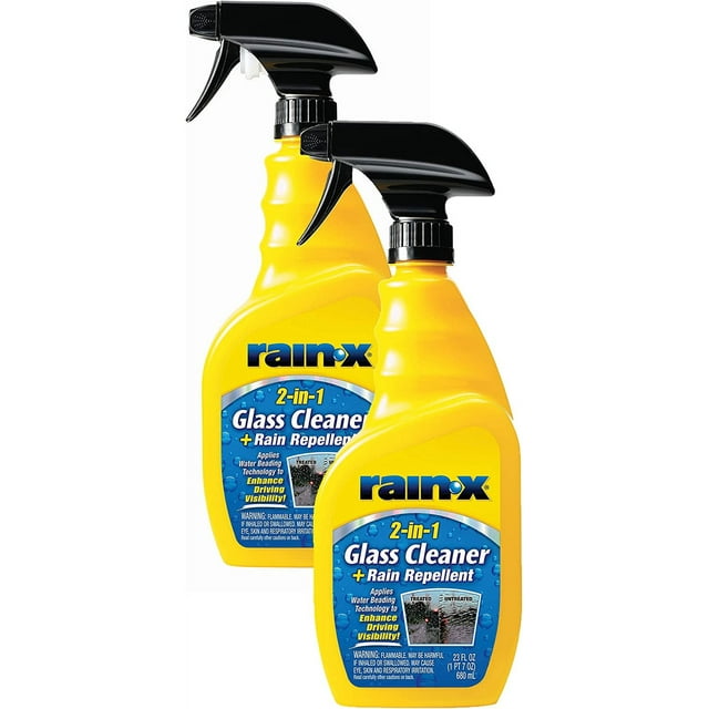 RainX 50712682 2in1 Glass Cleaner and Rain Repellant, 23 oz. (Pack