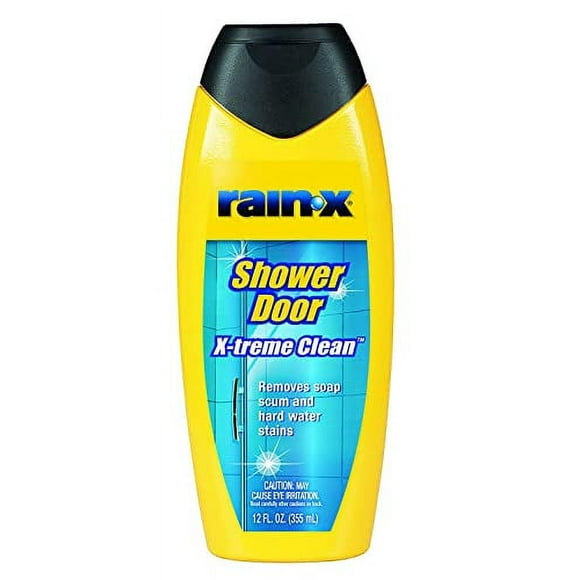 Rain-X 630035 X-Treme Clean Shower Door Cleaner, 12 Fl. Oz, Formulated To Clean Glass Shower Doors - Easy To Use, Removes Soap Scum, Dirt, Hard Water Build-up, Calcium, Lime Stains And Rust Stains