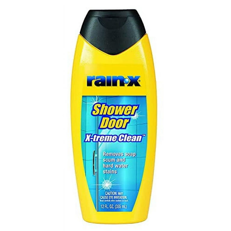 Rain-X 630035 X-Treme Clean Shower Door Cleaner, 12 Fl. Oz, Formulated To  Clean Glass Shower Doors - Easy To Use, Removes Soap Scum, Dirt, Hard Water  Build-up, Calcium, Lime And Rust Stains 