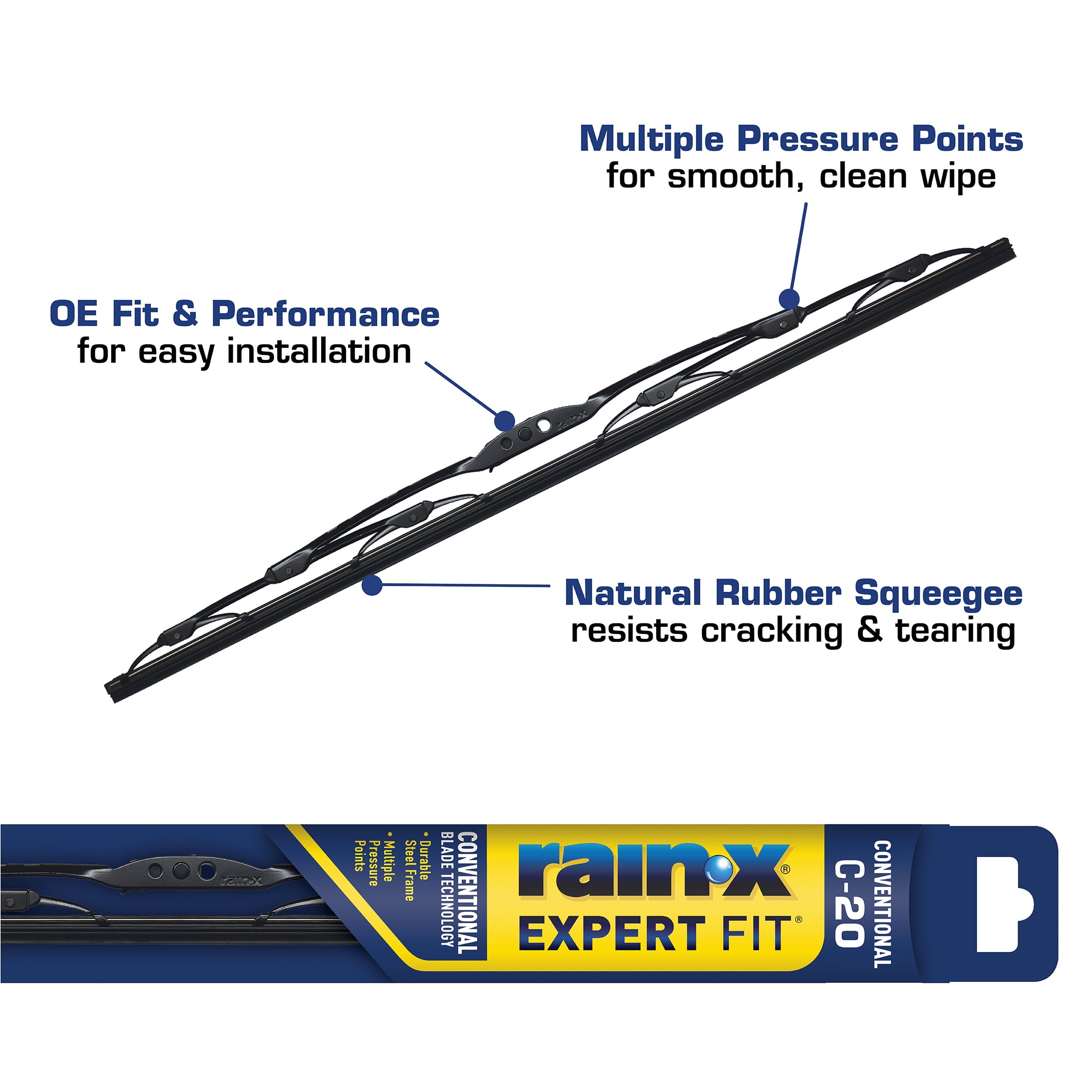 Rain-X Expert Fit Conventional Windshield Wiper Blade C-20 - 860020