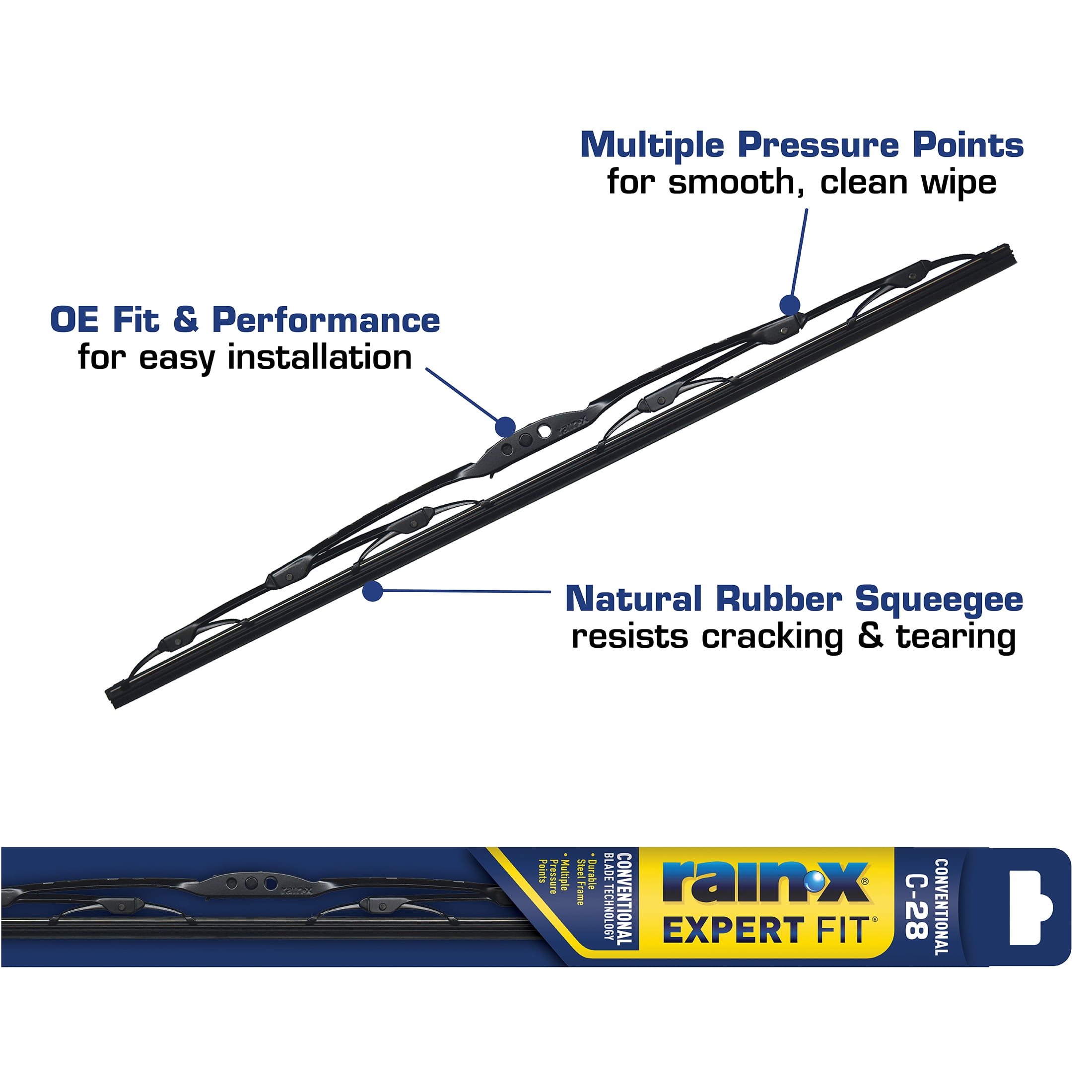 Rain-X Expert Fit Conventional Windshield Wiper Blade C-28 - 860028