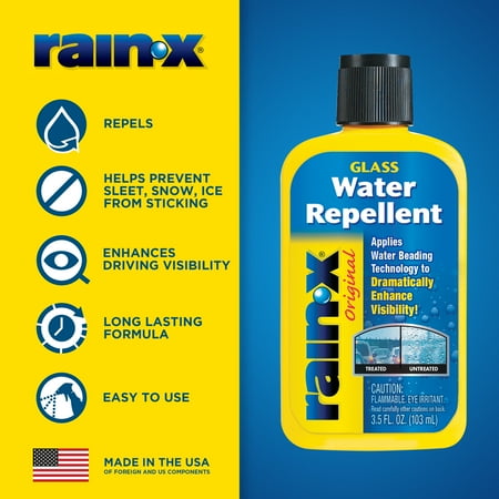Rain-X Original Glass Treatment – 3.5 oz Water Repellent