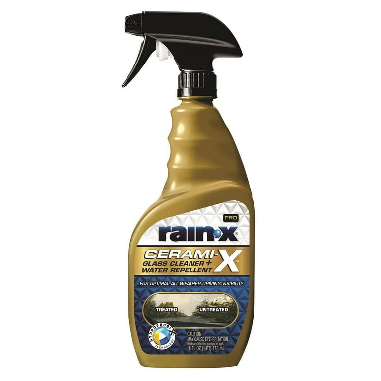 Rain-X - See the difference! Our NEW Rain-X Pro Cerami-X Glass Cleaner &  Water Repellent's Ceramic technology protects from environmental elements &  chemical contaminants, maintaining your windshields clarity longer than  before! #rainx #