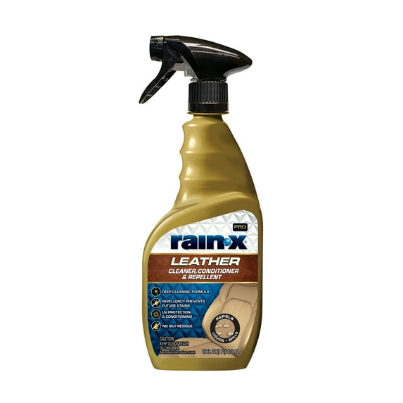 Rain-X Pro 620236SRP Leather Car Seat Cleaner, Interior Detailer, Conditioner & Repellent, 16oz