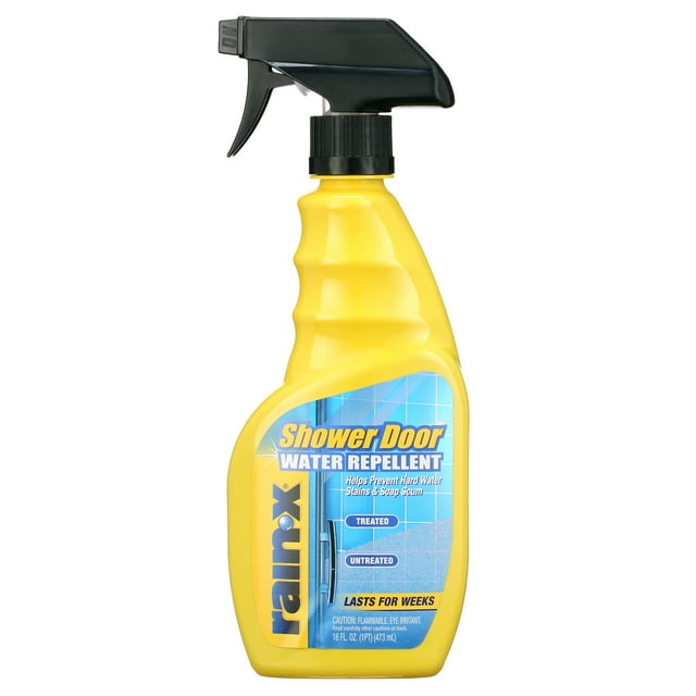 RainX Glass Spray Cleaner, Shower Door Water Repellent, Remove Stain, 16 fl. oz. 630023
