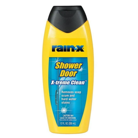 Rain-x x-Treme Clean Shower Door Cleaner, 12 Fl. Oz, Formulated To Glass Doors - Removes Soap Scum, Dirt, Hard Water Build-up, Calcium, Lime & Rust Stains - 630035