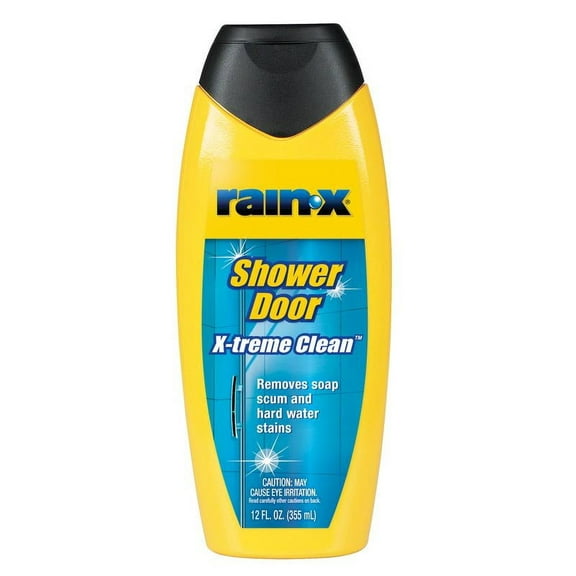 Rain-x x-Treme Clean Shower Door Cleaner, 12 Fl. Oz, Formulated To Glass Doors - Removes Soap Scum, Dirt, Hard Water Build-up, Calcium, Lime & Rust Stains - 630035