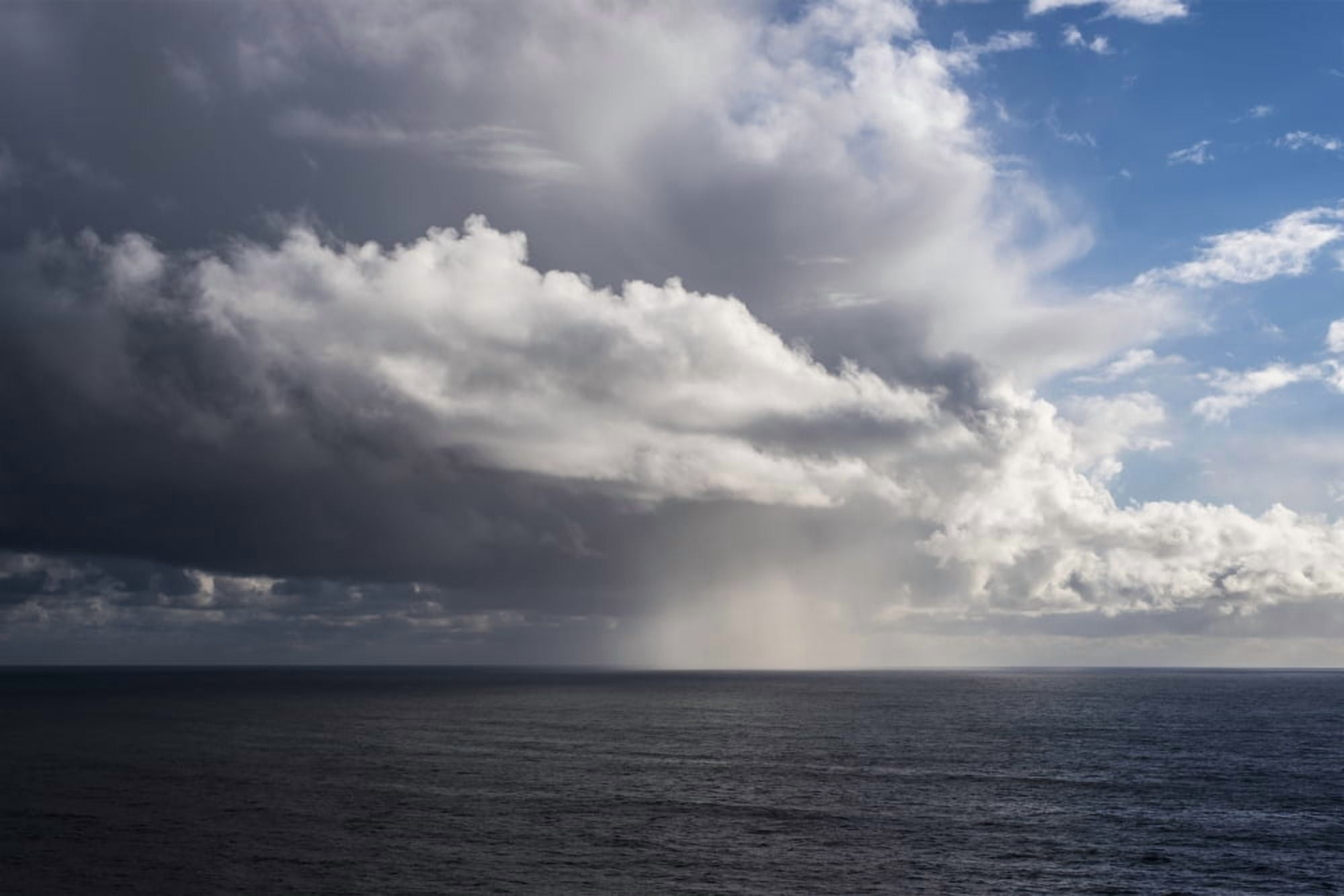 Rain falls off the coast Manzanita Oregon United States of America Canvas Art - Robert L Potts Design Pics (36 x 24)