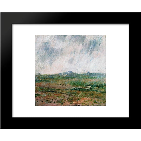 Rain in Belle-Ile 20x24 Framed Art Print by Monet, Claude