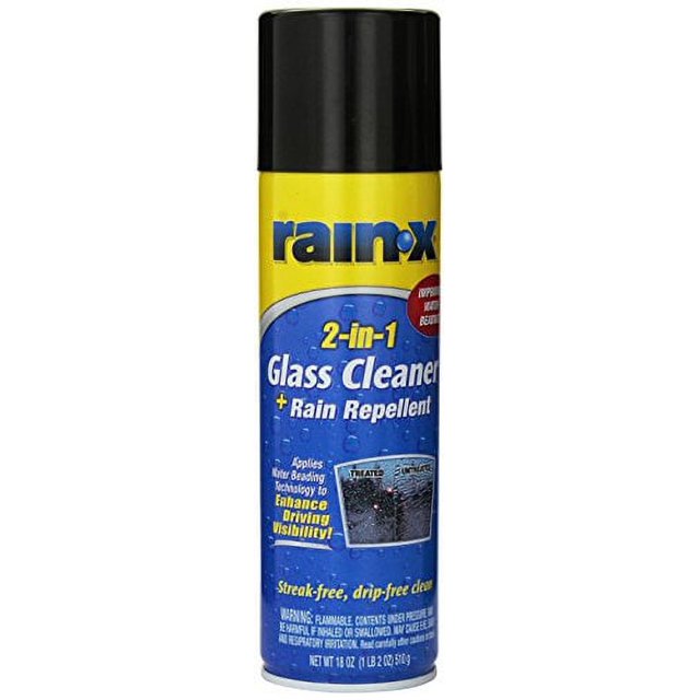 Rainx 2 in 1 Glass Cleaner and Rain Repellent, 18 Ounce Aerosol 5080233W
