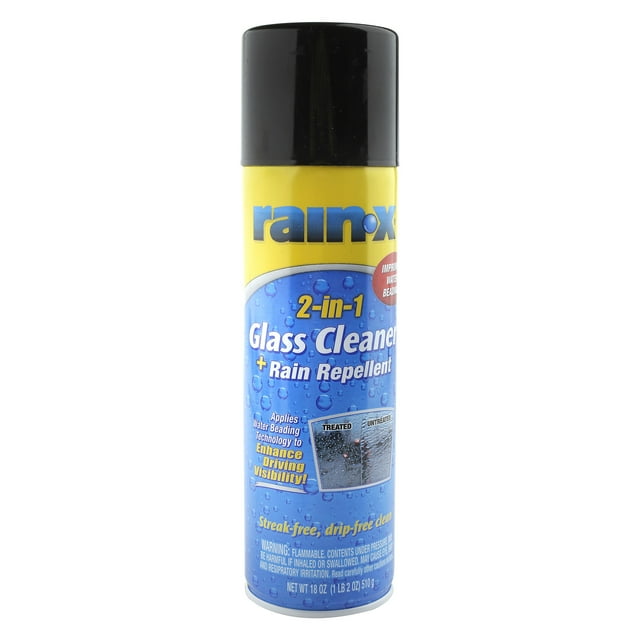 Rainx 2 in 1 Glass Cleaner and Rain Repellent, 18 Ounce Aerosol