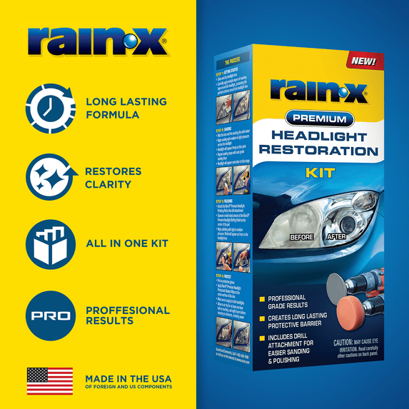 Rain-x Premium Headlight Restoration Kit - 610153