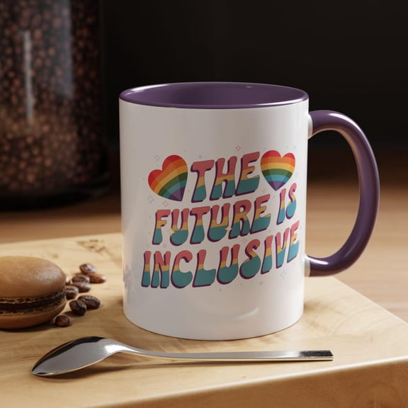 RainB1Ow Coffee Mug Gay Pride Gift, Love BrewS1 Here