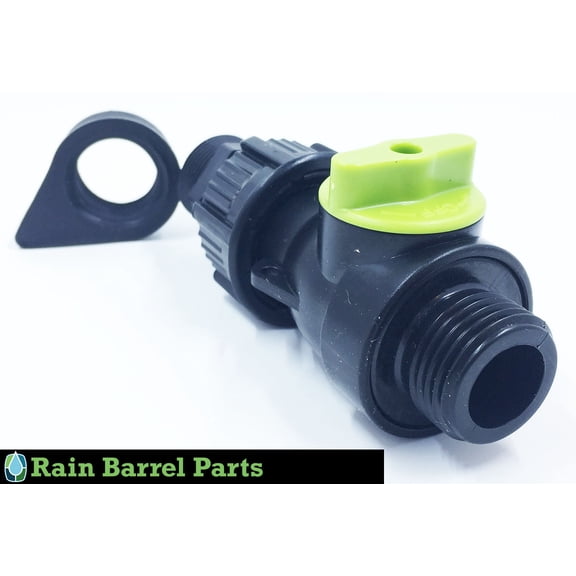 RainBarrel Drain: High Flow Spigot + Threaded Rubber Seal