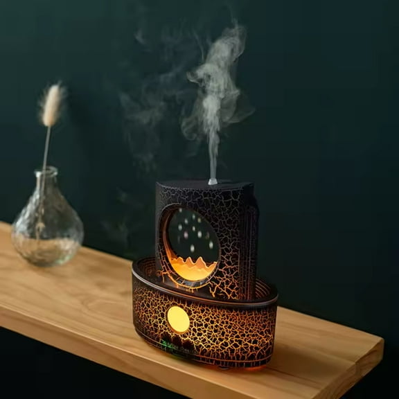 RainMist Waterfall Fragrance  Essential Oil Diffuser – LED Mood Light Ultrasonic Aromatherapy Scent Diffuser for Home, Hotel or Office.