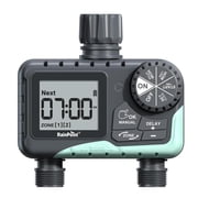 RainPoint 2-Zone Programmable Sprinkler Timer, Automatic Irrigation System Timer, IP65 Waterproof for Outdoor Garden Yard Lawn, Hose Timer ITV205
