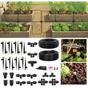 RainPoint Drip Irrigation Kit 16 Adjustable Emitters Garden Watering System, 25 + 50ft Tubing