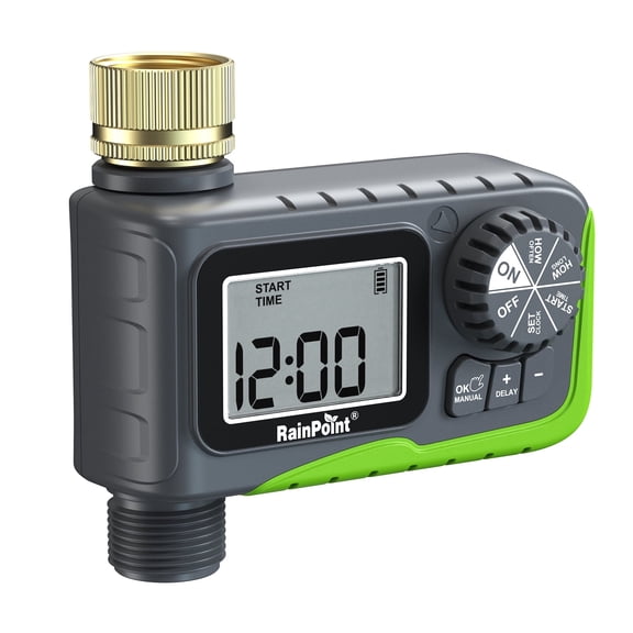 RainPoint Sprinkler Timer with Brass Inlet, Water Timers for Hoses, Garden Watering System